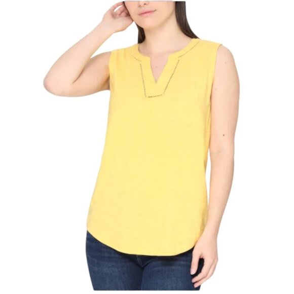 NEW Tahari Sleeveless Top | Yellow - Picture 1 of 6